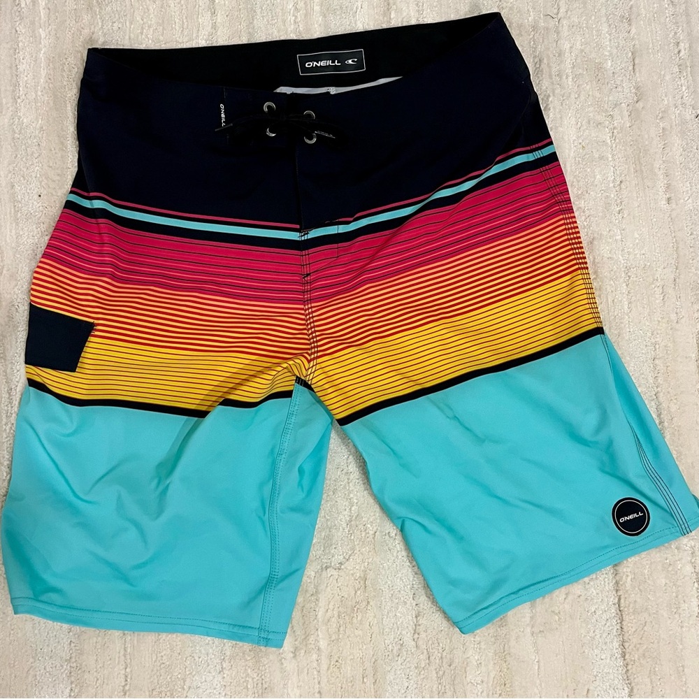 O'Neill Men's Blue and Pink Board Shorts